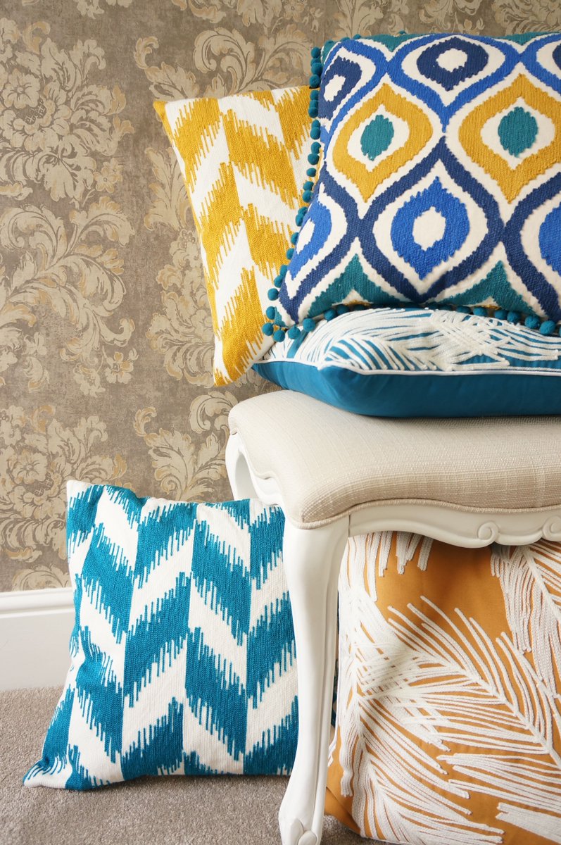 SpringAutFair's tweet photo. Add a splash of colour to your space with these gorgeous cushions from @tyrone_textiles #SpringFair https://t.co/GkdLi6yOy8 https://t.co/8BtGzeeQWw