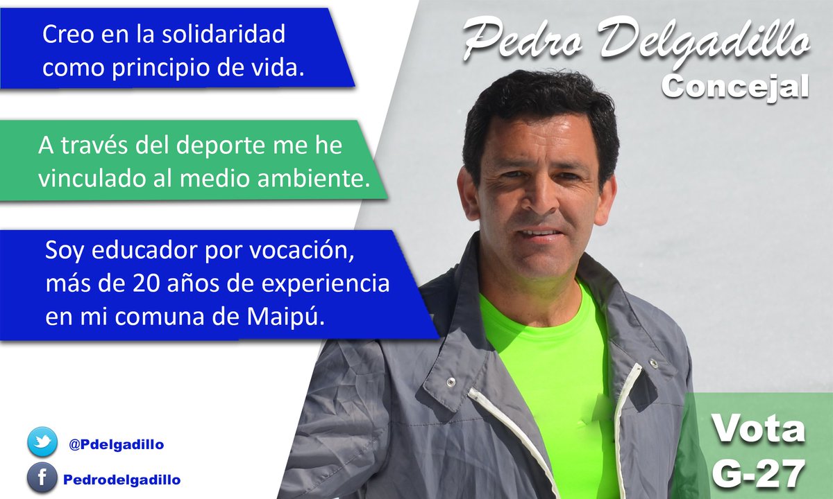 PDelagadillo's tweet photo. La Solidaridad como principio, El Deporte y Medio-ambiente como opciones y La Educación como el camino. https://t.co/krTwBsI04I