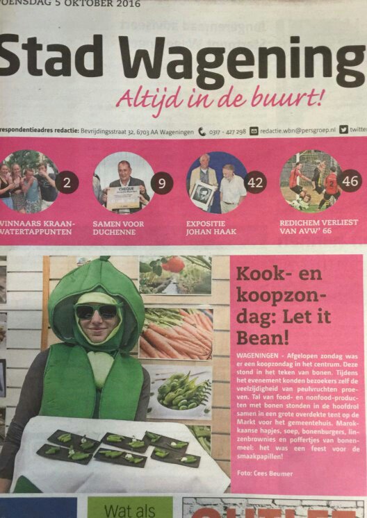 Ons Boontje heeft de cover gehaald! #WvdW @Wetenschap_NL #jaarvandepeulvrucht