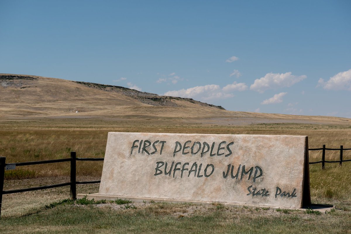 MarleePryor's tweet photo. A2 The #FirstPeoplesBuffaloJump in #CentralMontana is a great educational stop in #Montana.  #RealAmericaChat https://t.co/g9veaBPZWW