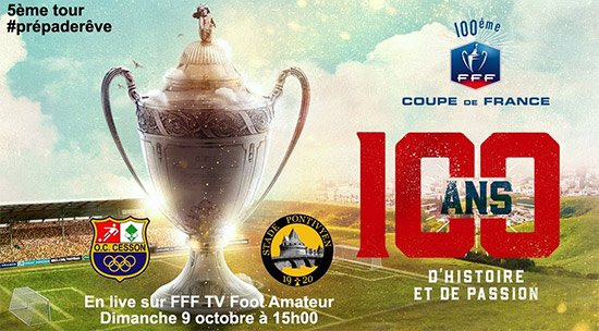 cessonsevigne's tweet photo. #CoupedeFrance #football Le match de @OCCessonFoot diffusé en direct live sur internet dimanche 9 octobre à 15h
Info https://t.co/wvKTKnInsD https://t.co/2CwK9Bmgdn
