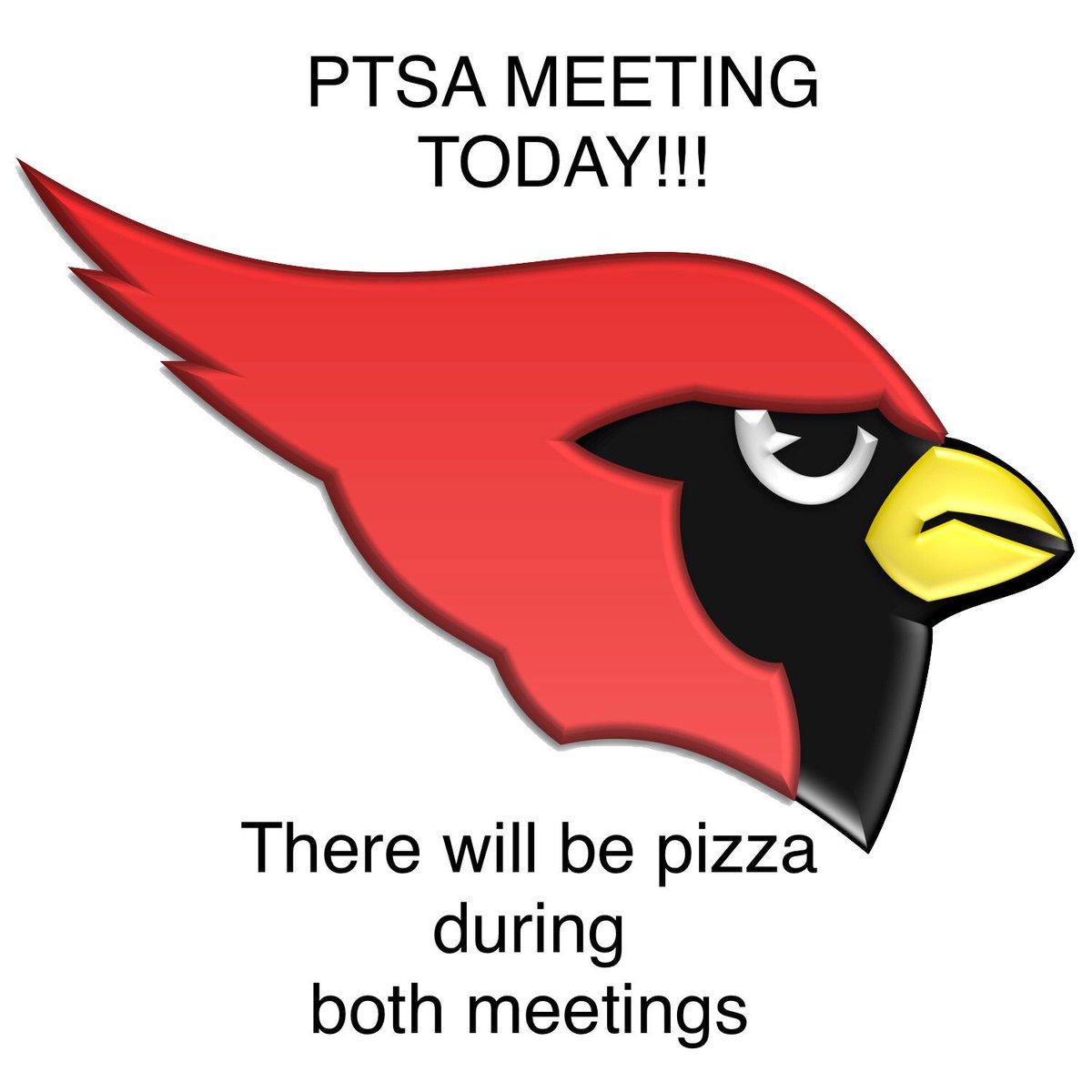 Come to the library during lunch for our meeting today! There's gonna be pizza
