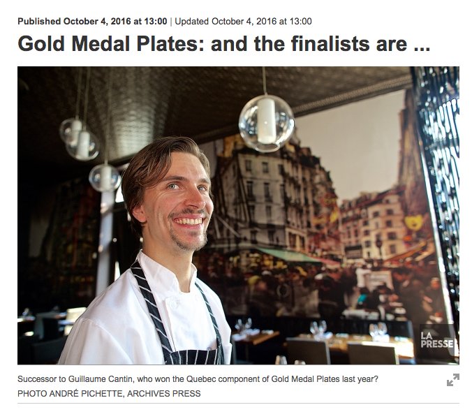 Five #GMPMTL chefs to compete for chance to attend #CCC2017 via <a href="/LP_LaPresse/">La Presse</a>  👉  ow.ly/vKcS304SIuQ