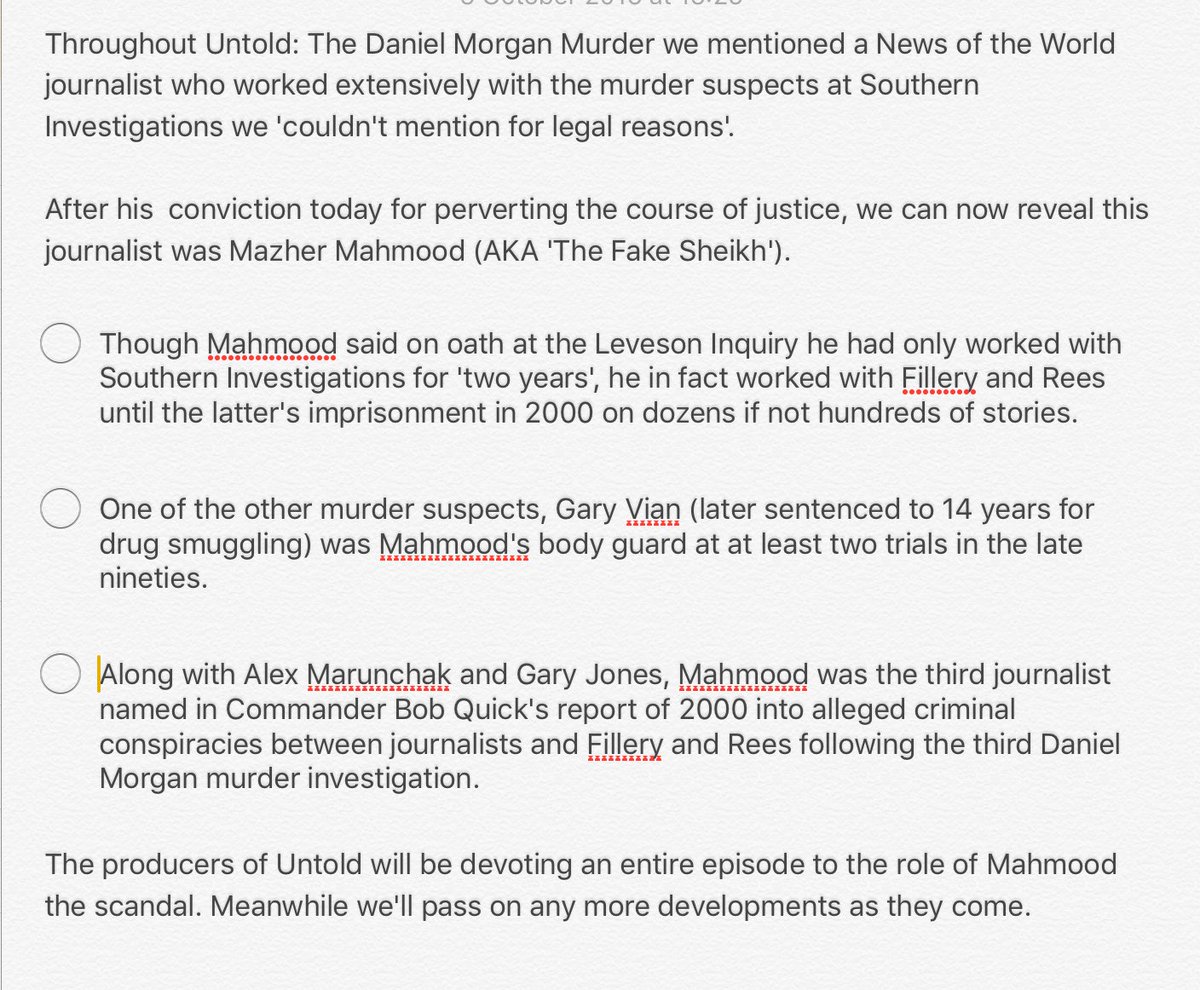 UntoldMurder's tweet photo. BREAKING: 'Fake Sheikh' Mazher Mahmood and the Daniel Morgan Murder suspects https://t.co/dHckZnNkHD