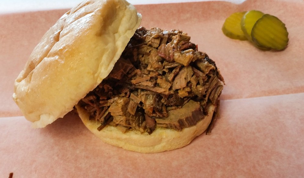 Lunch ONLY $7.95! The Debris, tender fall apart #brisket, with a side and a drink! #OlatheBBQ #BBQ #CrazyGoodBBQ