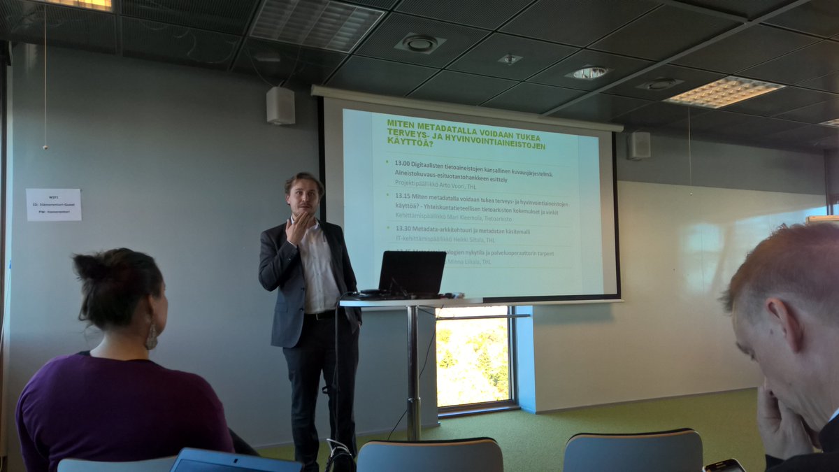 erkki_soini's tweet image. Serious #1stopshop coming!
Today #Finnish #serviceoperator #isaacus seminar @SitraFund for #healthcare
+#isaacus #metadata #workshop @THLorg