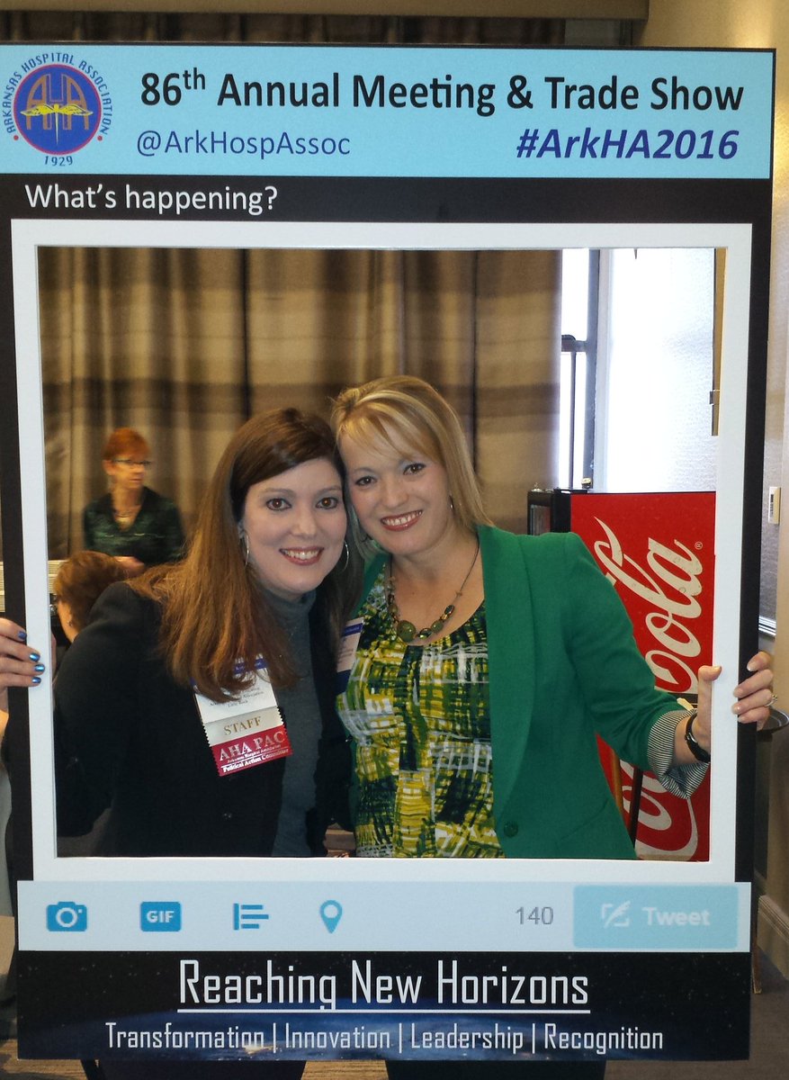 Lyndsey_Dumas's tweet photo. And we are off to the races @ArkHospAssoc Annual Meeting ... with my beautiful friend Shay #ArkHA2016 https://t.co/ErE1UEcLK4