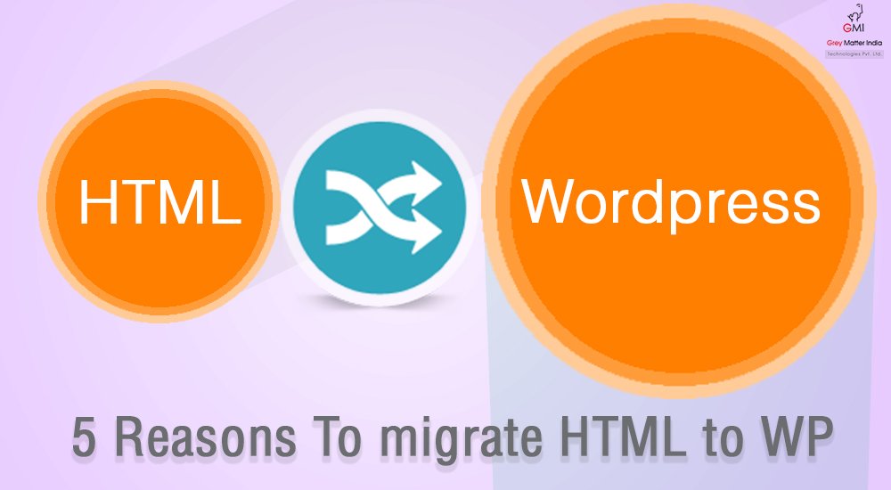 WordPress is most widely used CMS available today. Here are the Best reasons to convert website from HTML to #WordP greymatterindia.com/5-reasons-to-m…