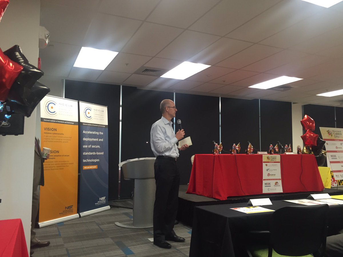CyberAssocX's tweet photo. Mark Griffith from @RockwellCollins talking about remarkable business assets in MD #whyMD #MdCyberDay2016 https://t.co/xkwRxuzGeA