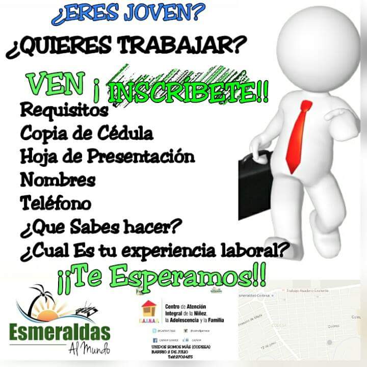 cainafgadmce's tweet photo. Se requiere de señorita con manejo de las herramientas de office para cargo de digitadora margisel71@hotmail.com
#CAINAFRESTITUYENDODERECHOS https://t.co/yWokXQiWPX