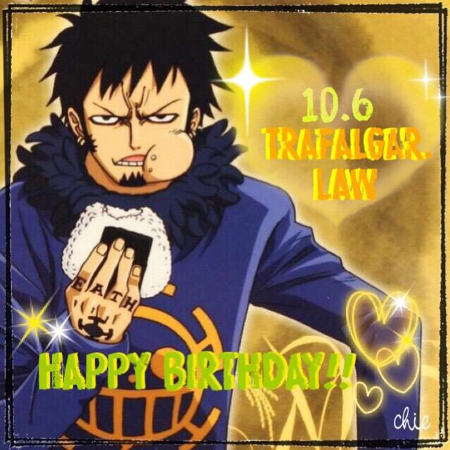 和ゥ Auf Twitter ロー誕生日おめでとう 俺の1番大好きなキャラ ワンピース好きになってからずっと大好き これからもずっと応援するよ トラファルガー ロー生誕祭16 トラファルガーロー生誕祭 ロー生誕祭16 ロー生誕祭 10月6日は ローの