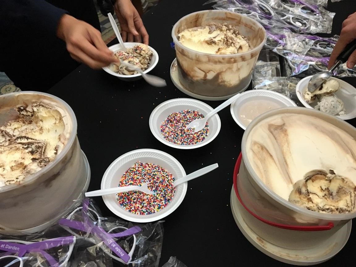 DardenMBA's tweet photo. First Coffee was extra sweet this morning with Big Gay Ice Cream thanks to Pride at Darden! #OneDarden @biggayicecream https://t.co/b579hbmFHR