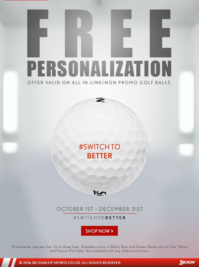 Timbercreekgolf's tweet photo. @SrixonGolf is offering free Personalization from October 1st - December 31st! Purchase at #TimberCreekGolfCourse ! #Srixon #Discounts https://t.co/jMc5DJplXh