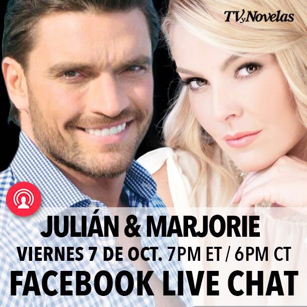 alepalomera's tweet photo. @juliangil se une al Live chat de @MarjoDSousa Nuevo dia y horario este viernes 7 de octubre a las 6pm hora México/7 pm  Facebook Live Chat! https://t.co/anIsQXDKcJ