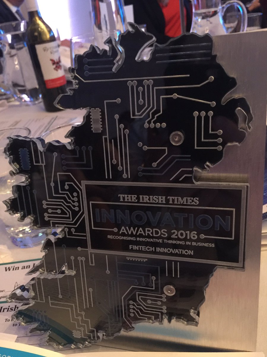 stephen20vt's tweet photo. So, we won! Congrats MasterCard Labs collecting the award for the Fintech category at the Irish Times #innovationawards #qkr #payattable https://t.co/WwIRBVWuCI