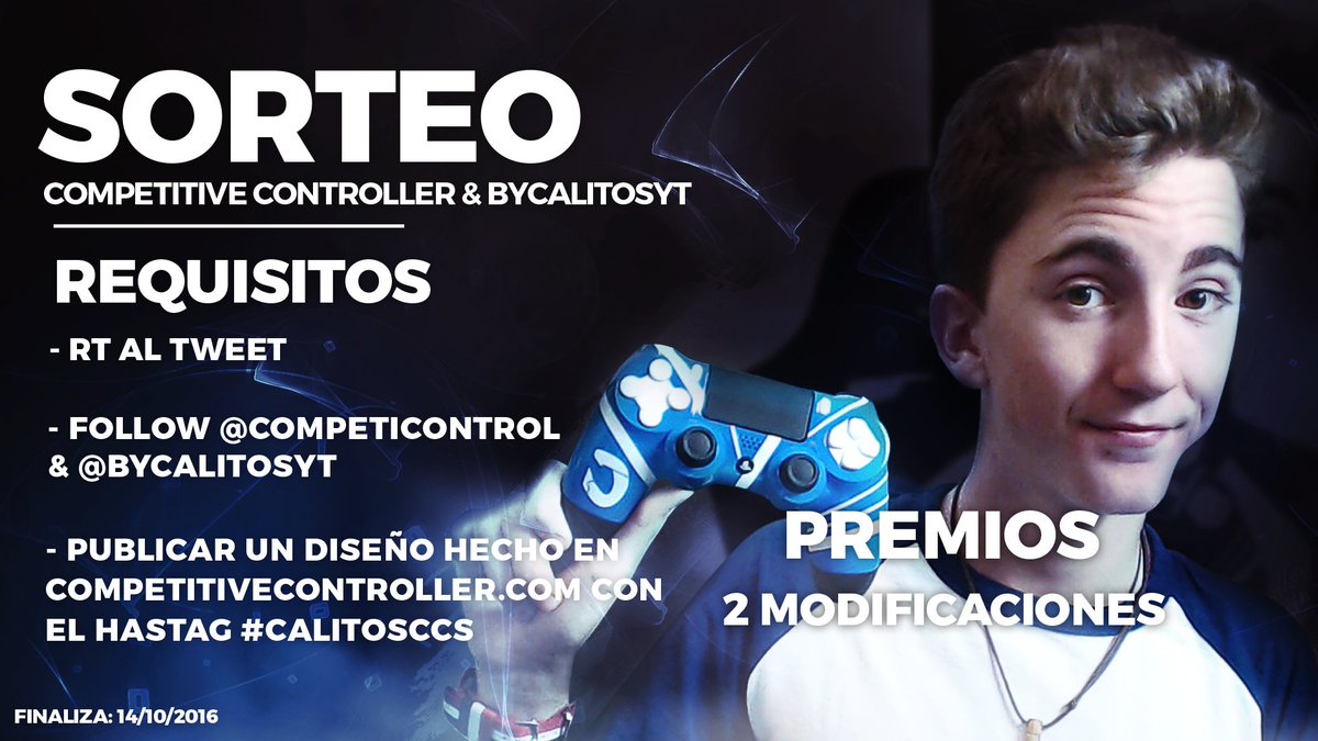 byCaLiTosYT's tweet photo. 🔥 SORTEO 🔥 
➡Sigue a @competicontrol @bycalitosYT 
➡RT!
➡ Publica un mando de https://t.co/Paff3a2tWz en #CalitosCCS https://t.co/IGhQMmOz3l https://t.co/GfUGvCU4tV