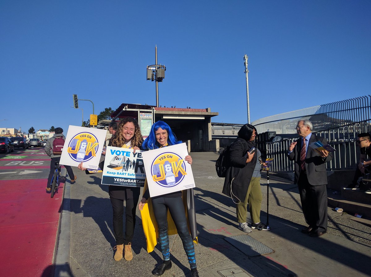 yesonjandk's tweet image. out at Balboa Park Station with @mayoredlee @walksf @sfbike @SFTRU @josefow promoting YES on J&amp;amp;K and RR for better transit and homelessness!