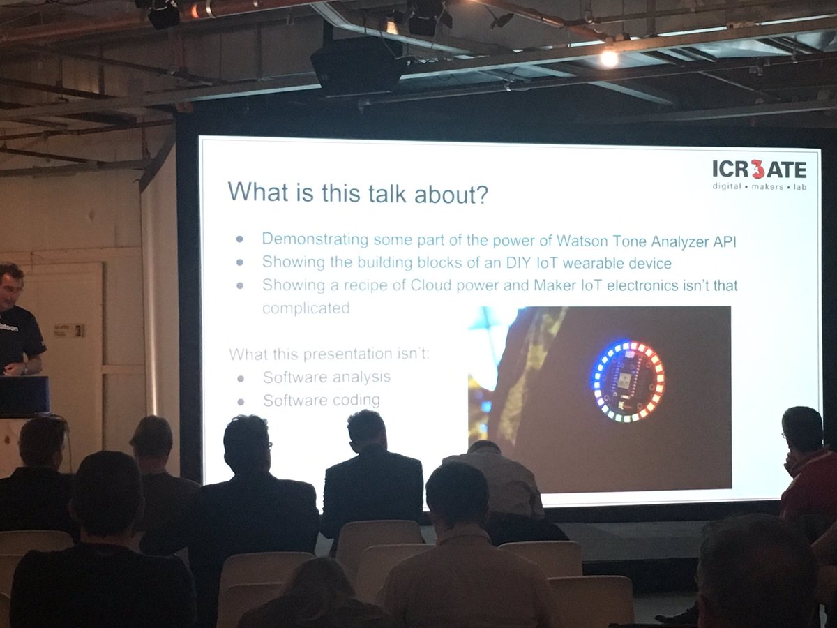 MarijeF's tweet photo. @ICR3ATEdotCOM last but not least -showing whats your tone! based on @twitter # & maps it towards the big 5 personality model #WatsonDevDay https://t.co/nCj4wUtWAk