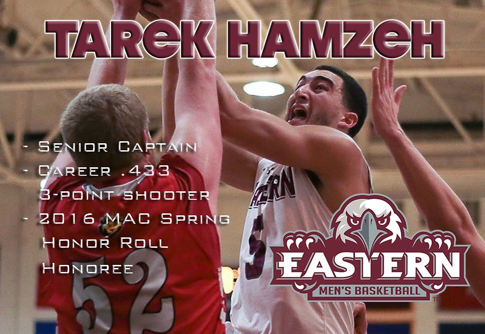 EU_MBB's tweet photo. The pride of Key Biscayne, FL Senior Captain Tarek Hamzeh is ready for October 15th. @TT_BBall Alum! #KeyRat #Eagles https://t.co/DL238mrZEd