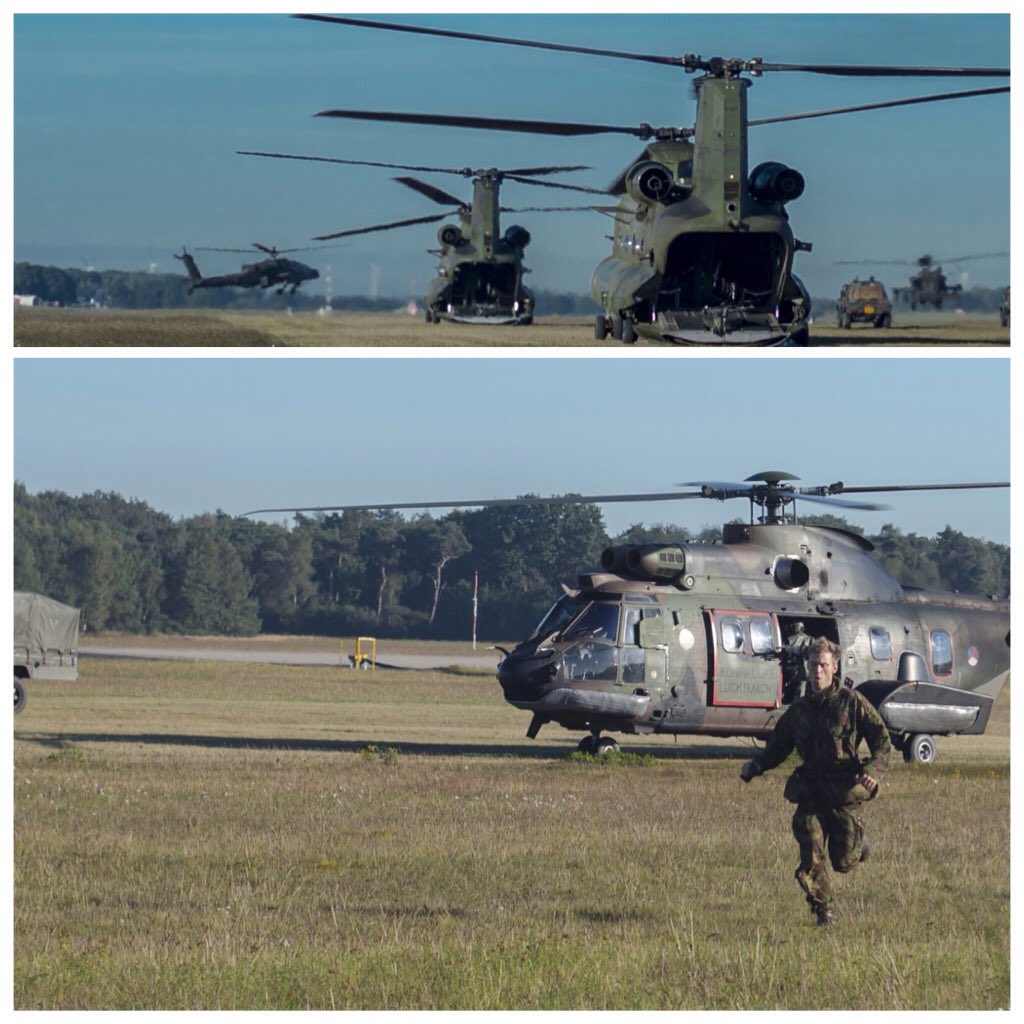 Laatste week oef #FalconAutumn, in Gelderland, training voor 'operational readiness' 2018 #AirManoeuvre @11Luchtmobiel