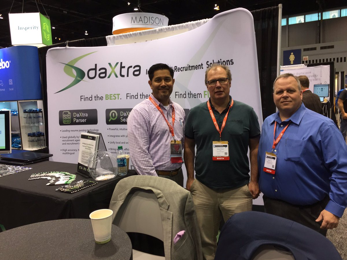 stevewalkr's tweet photo. The #Daxtra crew at #HRTechConf @daXtra @idibu Come visit stand #959 to find out about #marketleading #cvparsing ! https://t.co/E28KtMRRVM