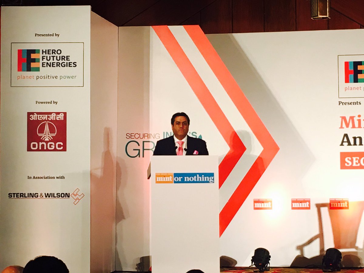 HeroFuture_HFE's tweet photo. #HFE's @rahulmunjal14 speaking at @MintConclaves #MintEnergy #GreenFuture https://t.co/o6eelxzH52