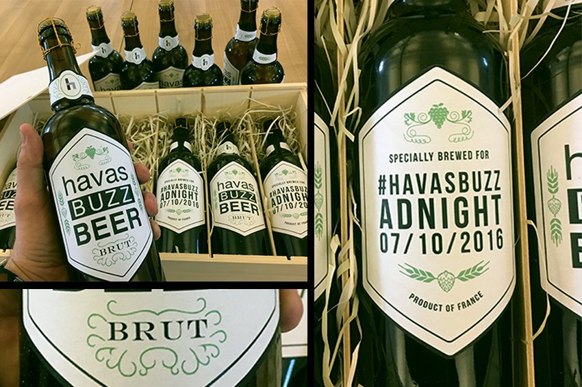 Exclusively brewed with one of the finest French champagne houses for #adnight #havasbuzz #havasboondoggle And we call it: BuzzBeer