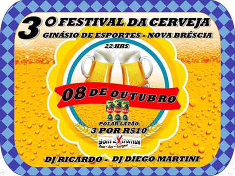 somextremus's tweet photo. Pessoal, NÃO ESQUEÇAM! Vem com a gente que vai ser TOP! ;)
- 3º Festival da Cerveja, Nova Bréscia/RS
#SomExtremus® #DJRicardo #Tour2016 https://t.co/4hnTKBShwo