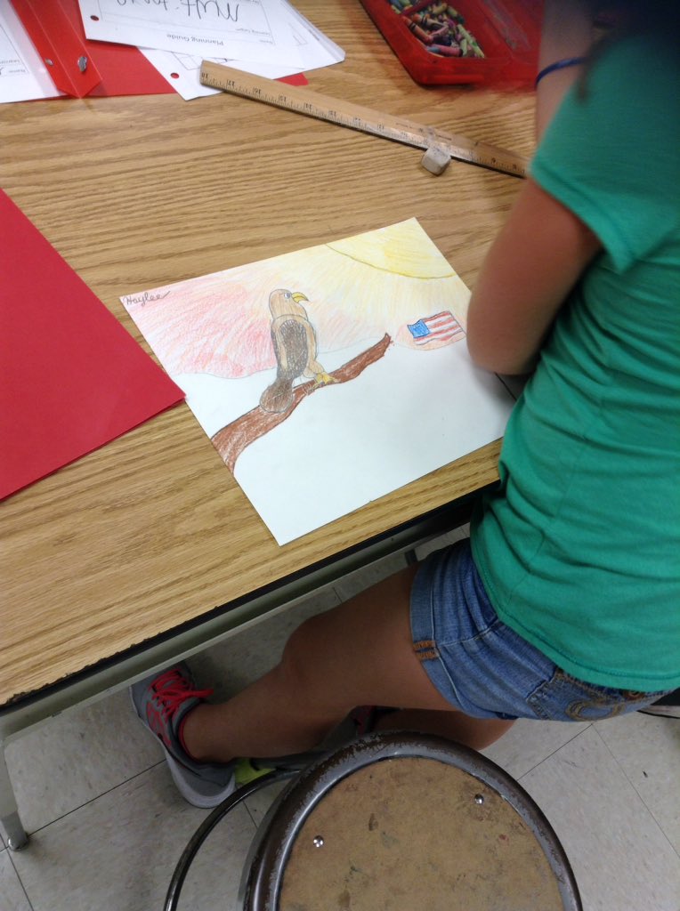 MsClarkArt's tweet photo. Preview of 3rd grade art fair projects for Veterans Day https://t.co/X5PZF4P307