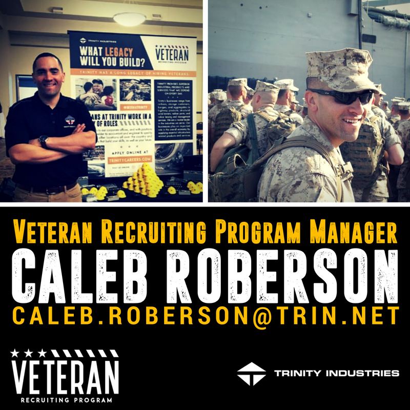 TrinityJobs's tweet photo. Are you a #veteran or currently serving in the military? Contact our Veteran Recruiting Program Manager, @_CalebRoberson!  #TrinityVets https://t.co/oZrTA0lZtX