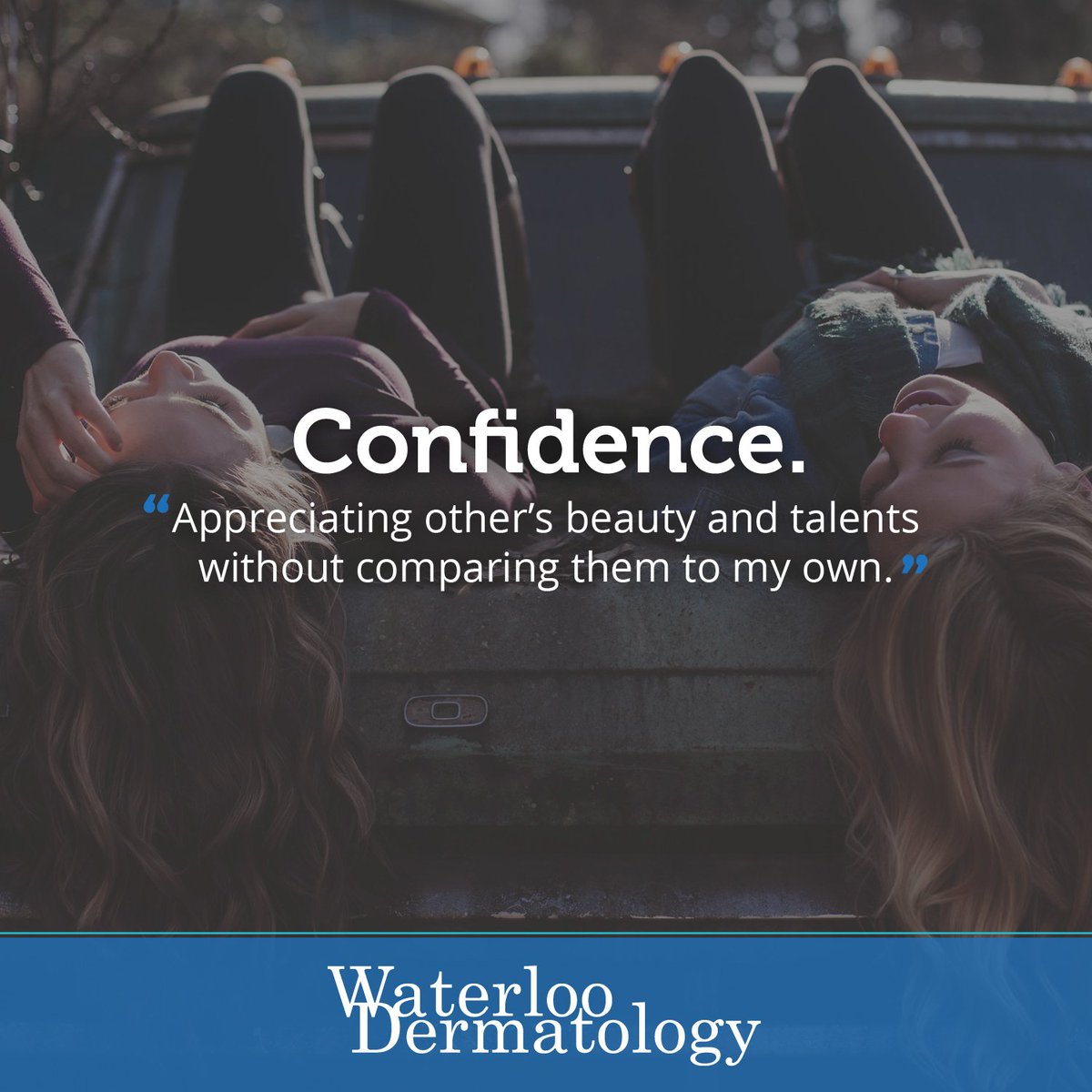 waterlooderm's tweet photo. We love helping clients build their #confidence! #skincare #dermatology #acne #scars #eczema #rosacea #psoriasis #expressionlines #sundamage https://t.co/z68qlwL5Ii