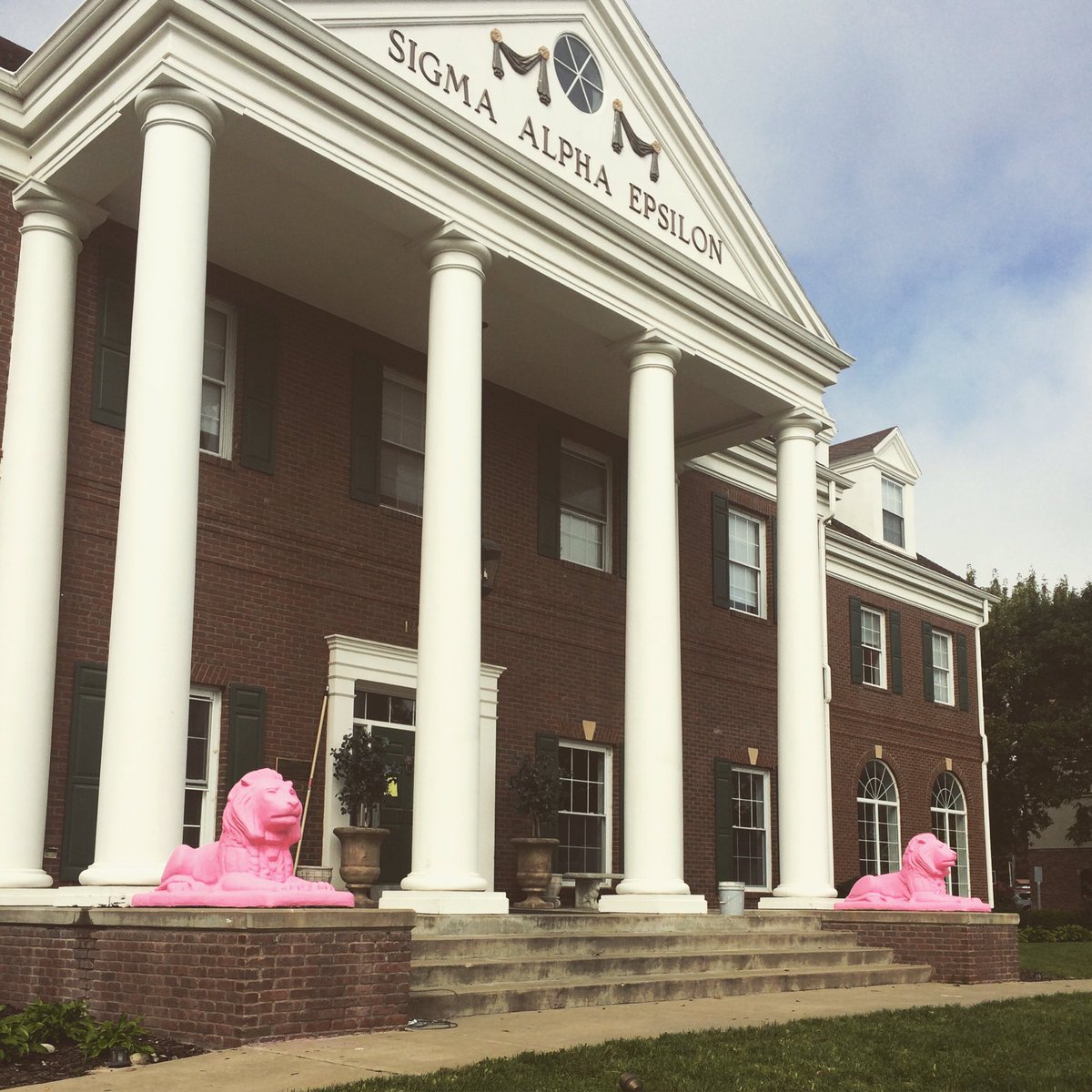 SAEKansasAlpha's tweet image. Real lions wear pink. #BreastCancerAwarenessMonth