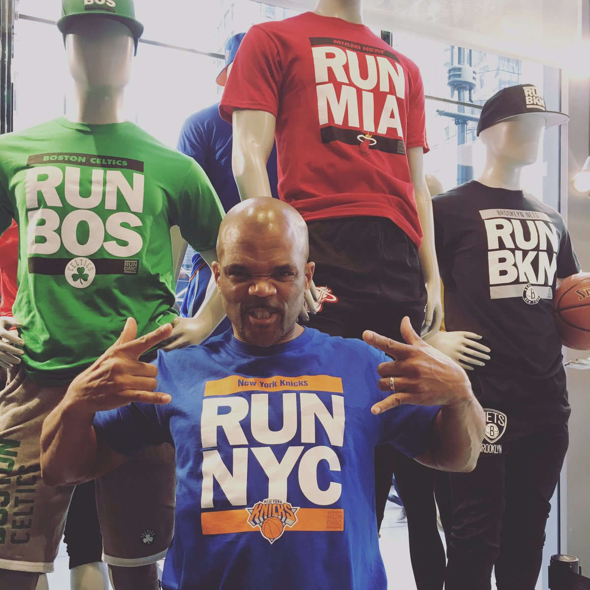 XXL Magazine on X: The legendary D.M.C. showing off the newly launched Run-DMC  x NBA collection #NBA #RunDMC #Fanatics  / X