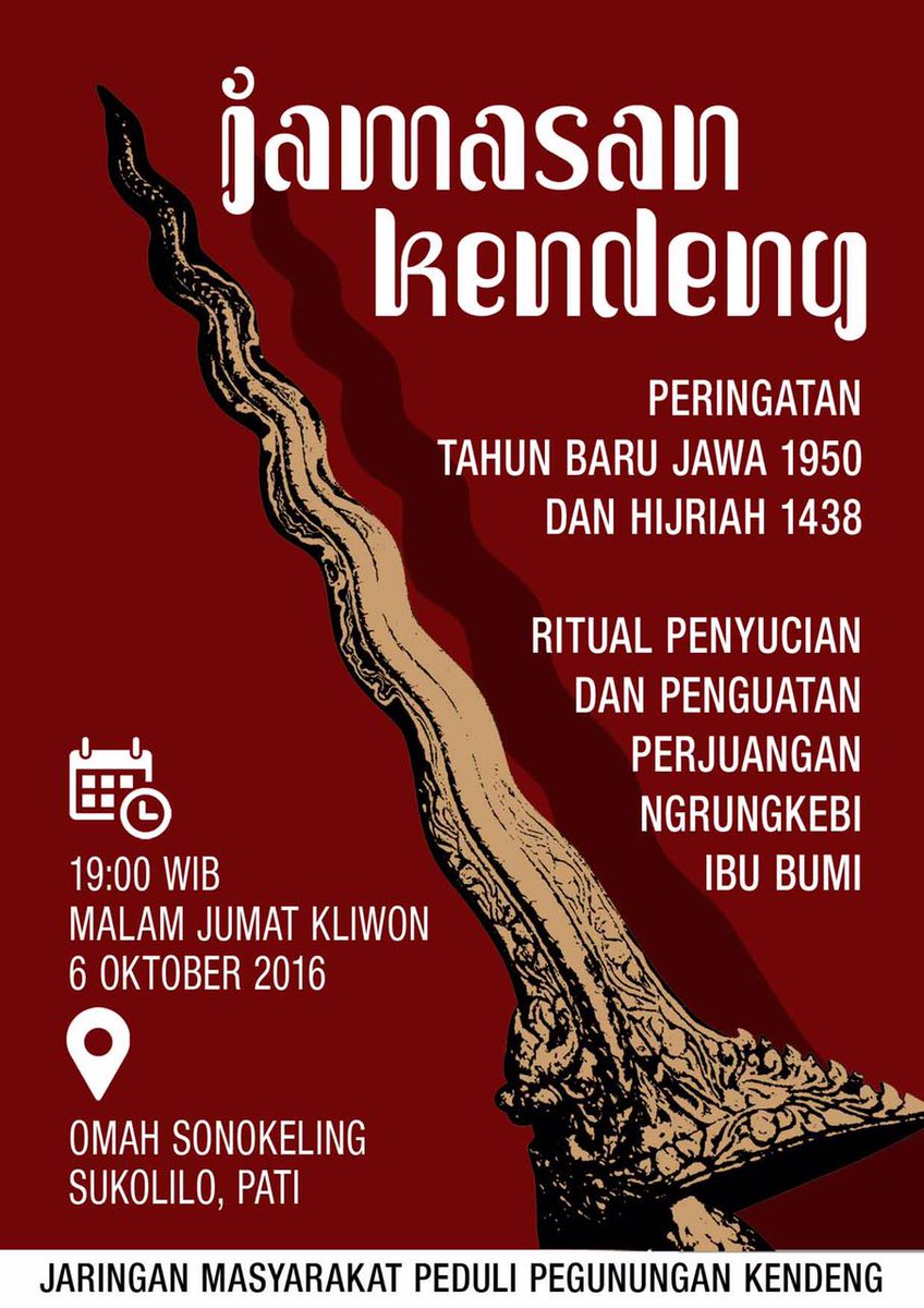 WongKendheng's tweet photo. Jamasan Kendeng | 6 Okt '16
#KendengLestari
#JamasanKendeng
#TolakPabrikSemen
#Pati #Rembang #Blora #Grobogan https://t.co/b1Oegsu6Ez