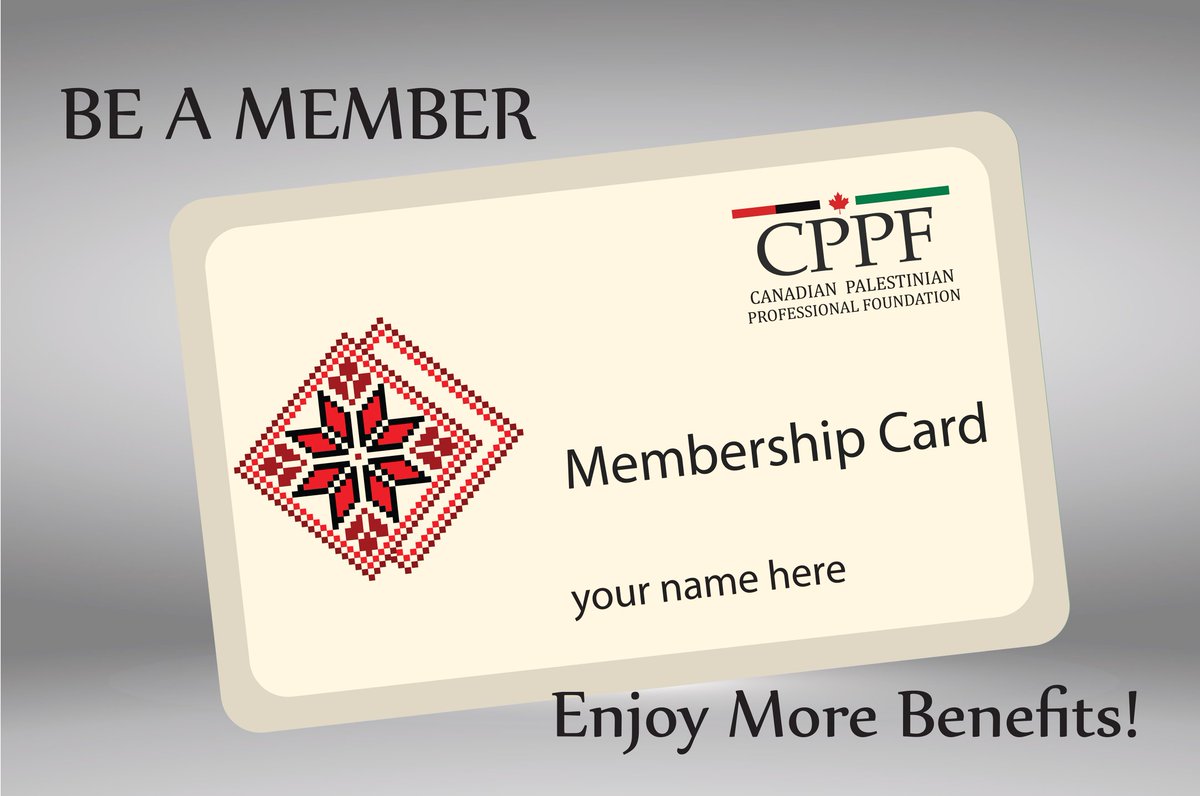 Be a member and enjoy the benefits cppf.ca/mission/ #palestine #فلسطين <a href="/CPPF_Club/">Cdn Palestinian Fdn</a>