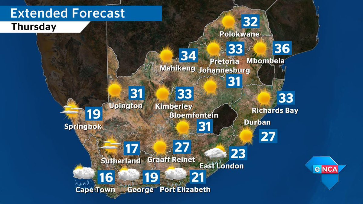 Your Thursday eNCAWeather forecast eNCA Scoopnest