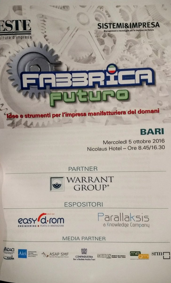 alvisemarzo's tweet photo. @corallo_angelo a #FabbricaFuturo per parlare di #Industria40 #CpdmLab https://t.co/v51iJ7SBaT