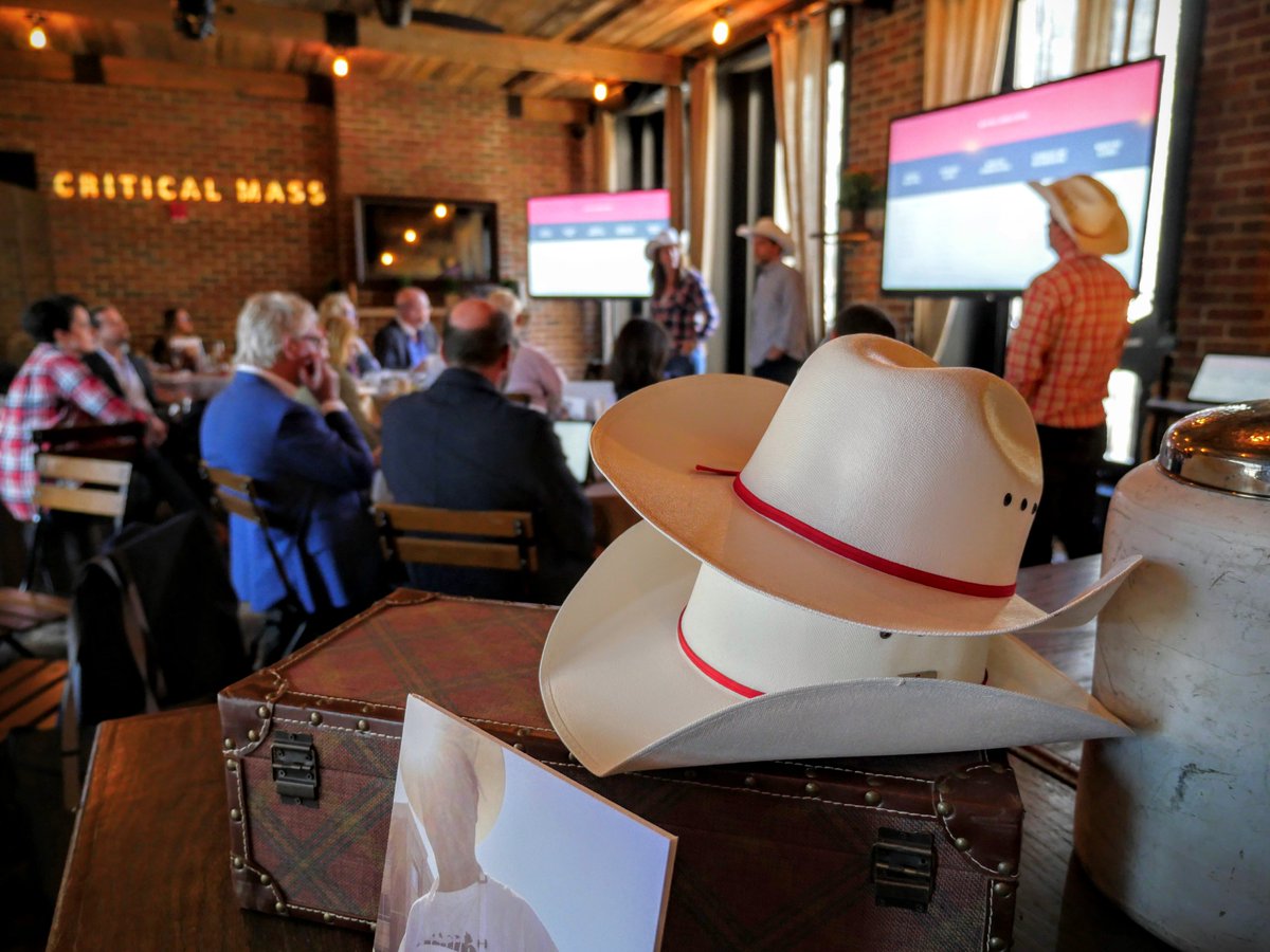 Had a great time hosting &amp; sharing our work w/ @AdForum guests in NY for the #adforumsummit, fully decked out in Stampede gear of course.