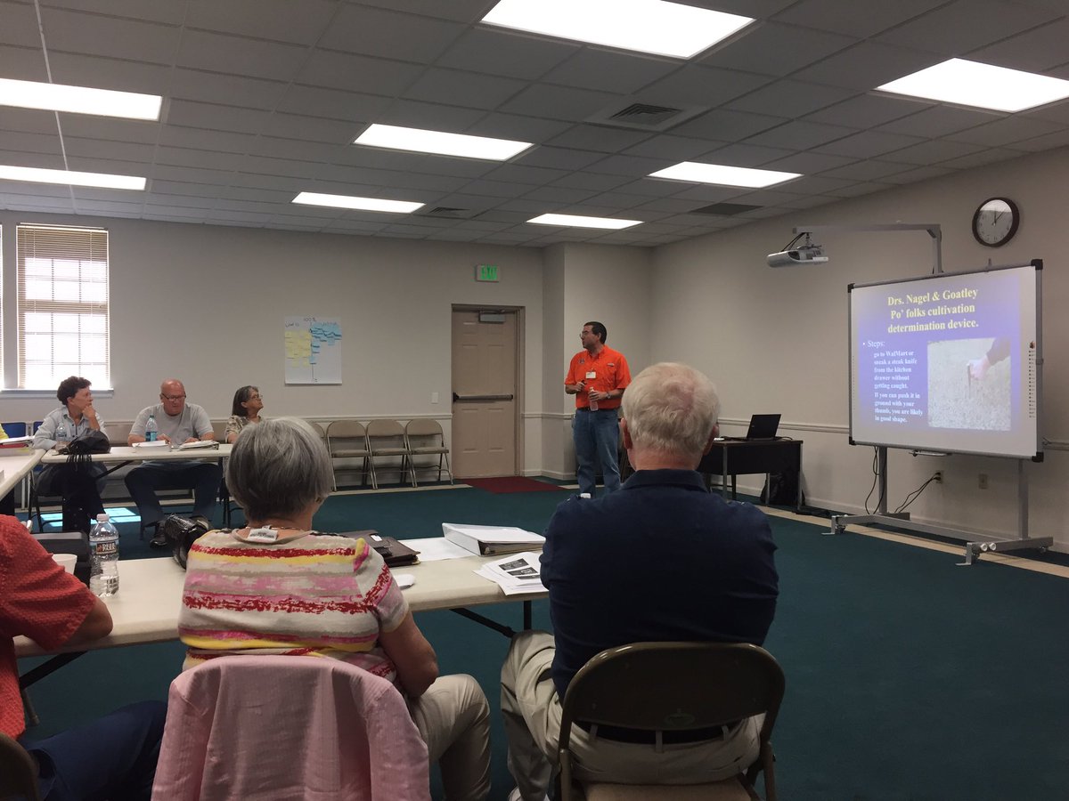 Dale County Master Gardeners class learning turf with Dr. Dave Han <a href="/ACESedu/">Alabama Extension</a> #mastergardeners