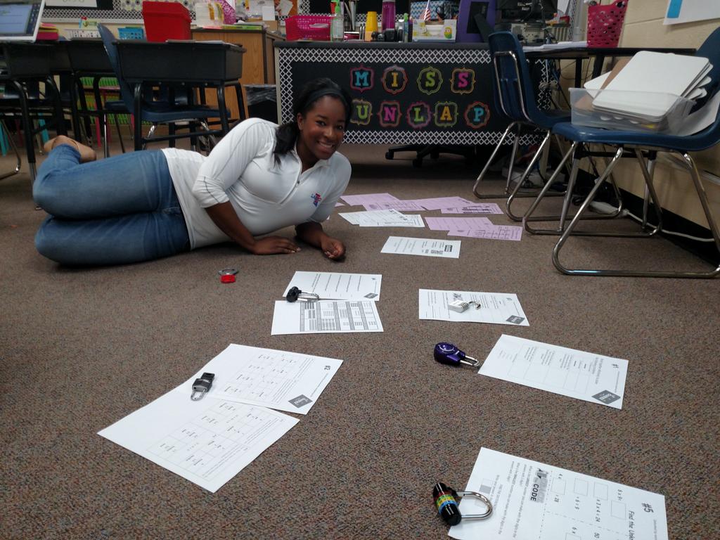 leashawolterman's tweet photo. It's happening! @MsDunlap4thMTE planning her first Breakout! #breakoutedu @MTEUSD202 #Turner202Strong https://t.co/17Tpq1DobS