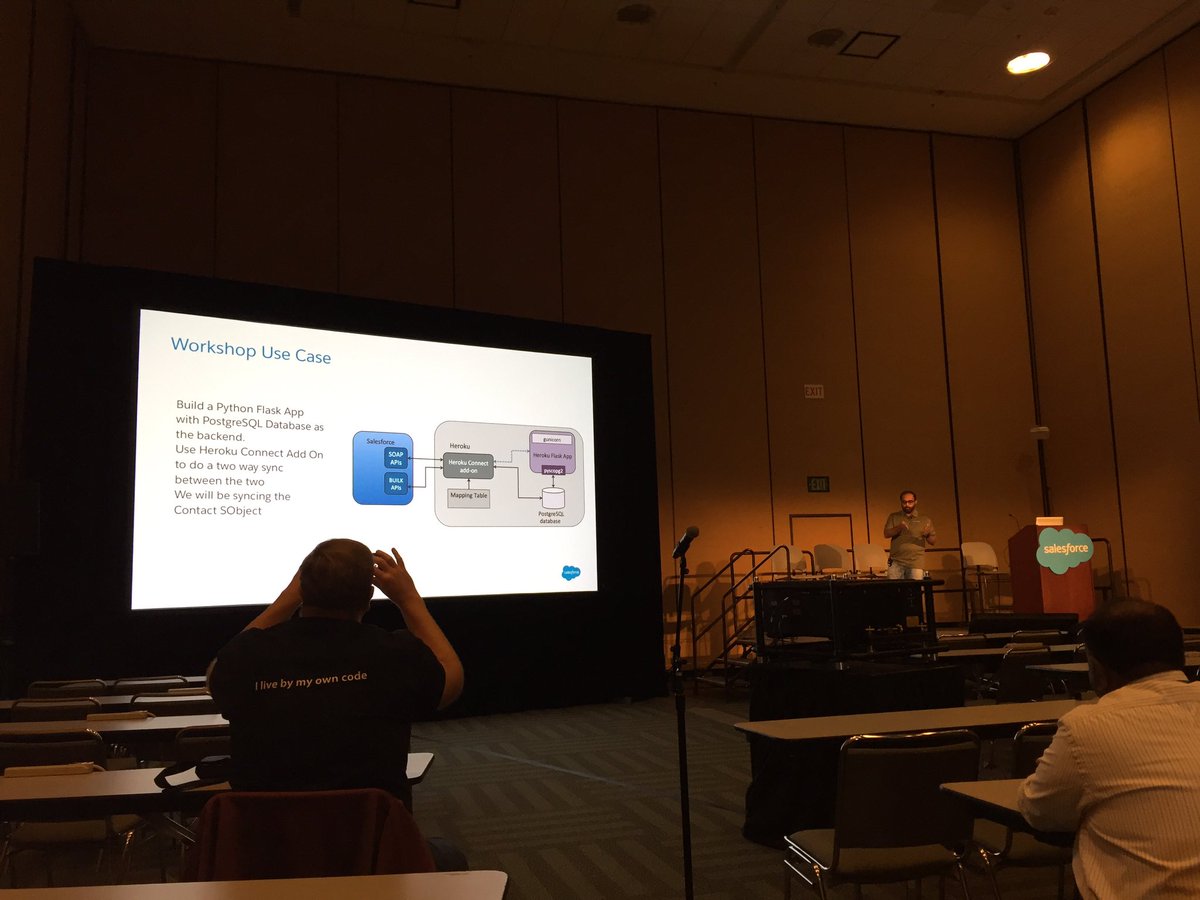 krish_periasamy's tweet photo. Heroku connect hands on training #Dreamforce #DF16 https://t.co/MP0rIQ5Ayc