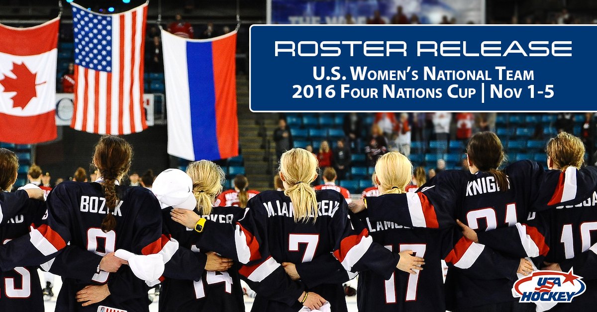 Usa Hockey U S Women S National Team Roster Announced For The 16 Women S 4nationscup T Co 7jbhjnuefa Uswnt