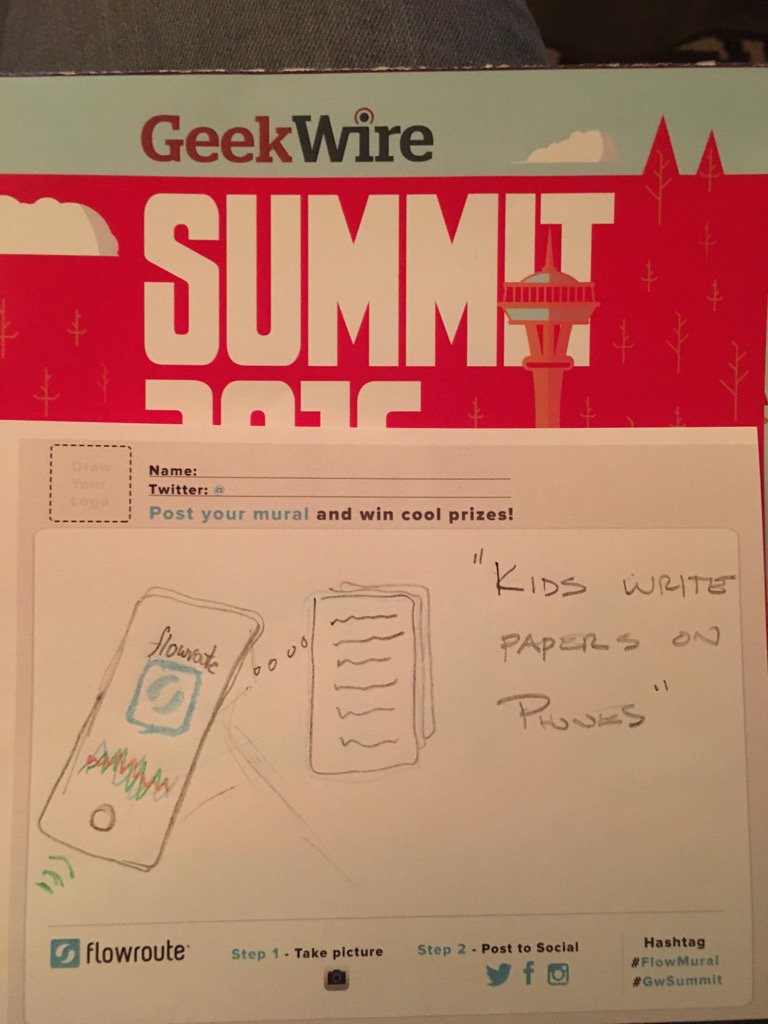 dpnordale's tweet photo. Great talk by Joel Spolsky where he predicted code will be written without keyboards #flowmural #GWSummit @flowroute https://t.co/orVKo0EudR