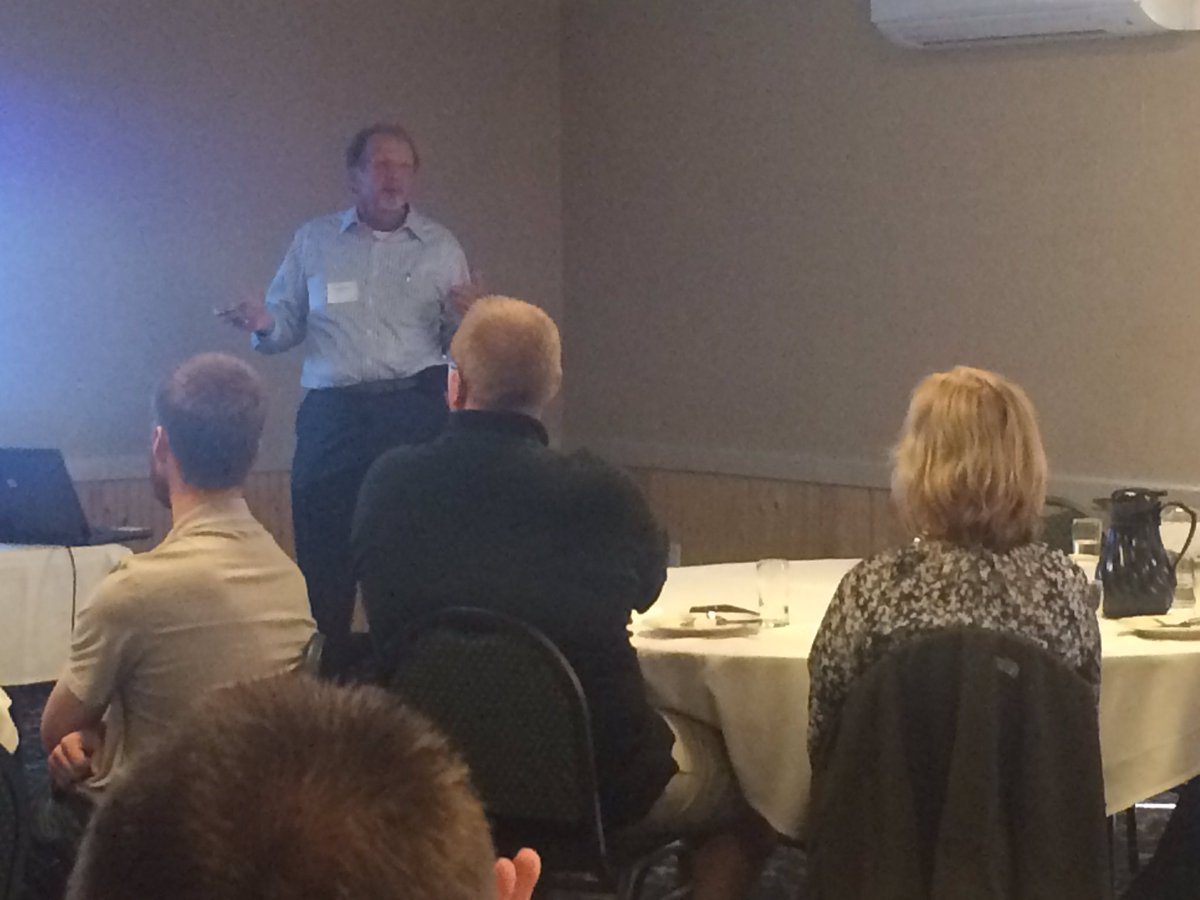 Tom Sohrweide, <a href="/SEHinc/">SEH</a> , talking about Roundabouts at the @HibChamber Luncheon!