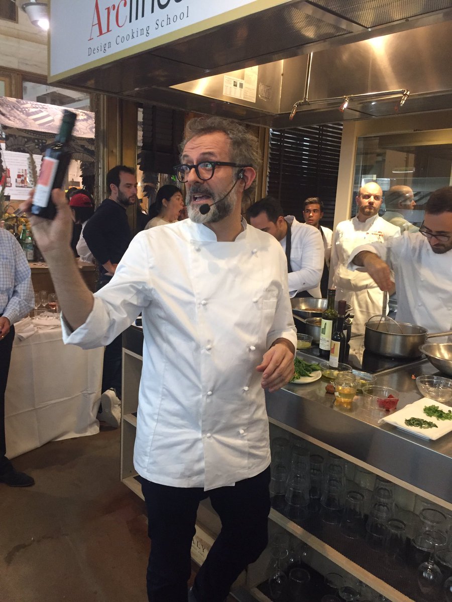.<a href="/massimobottura/">massimobottura</a> and his staff creating passatelli from leftover pizza: there's no beauty without ethics #identitaeataly