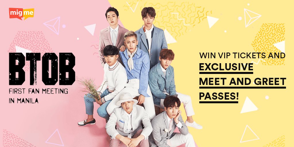 Win MEET AND GREET PASSES and VIP TICKETS to #BTOBinMANILA ! Fighting, Melodies! :D Here's how: mig.me/discover/migwo…