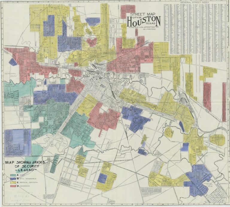 PresHou's tweet photo. #PHreads Susan Rogers' study of the 1936 "redlining" map of Houston: https://t.co/pwi3coELLB https://t.co/Qrnnjtj2hN