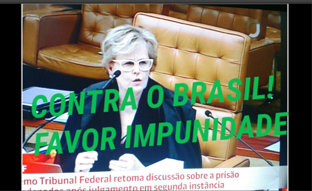 vandacapri's tweet photo. #Cadeia2aInstancia 
A infeliz Rosa Weber vai seguir o Voto do boca mole Relator Marco Aurélio( q se acha deus...) Não esqueceremos! 😈😈👀 https://t.co/eMSSpPfRdC
