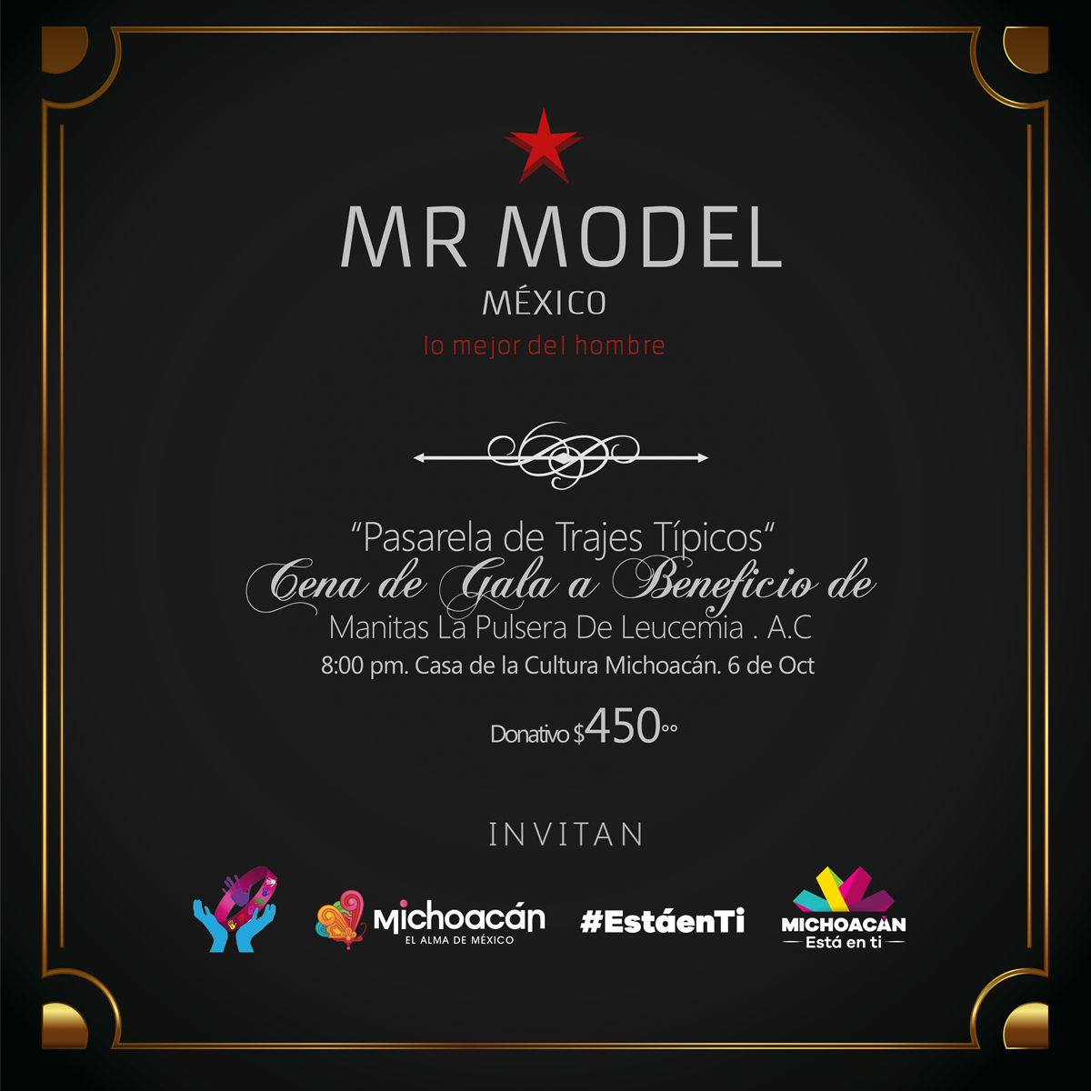 Michoacan's tweet photo. Asiste a la cena de gala de @MrModelMex, un evento con causa. ¡Apoyemos y disfrutemos de una gran noche! https://t.co/A15gePHeLf
