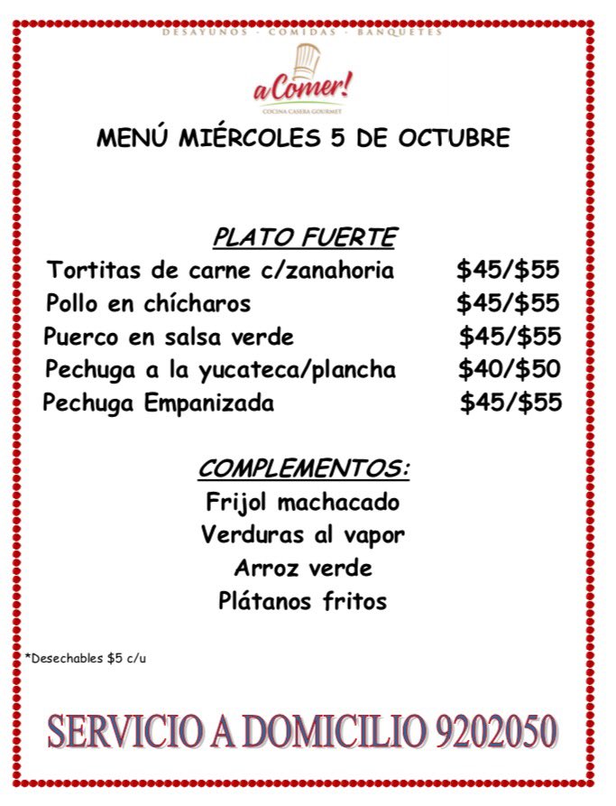 aComerMerida's tweet image. #aComer  Pedidos 9202050/9999979750